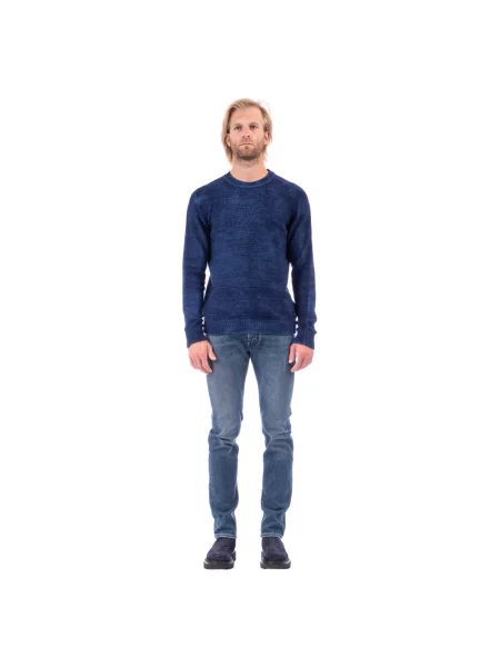 Sweter Roberto Collina niebieski