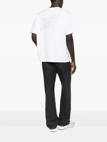 Tricou New Balance cu autograf albastru