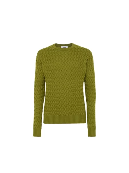 Sweter Alpha Studio wełniany zielony