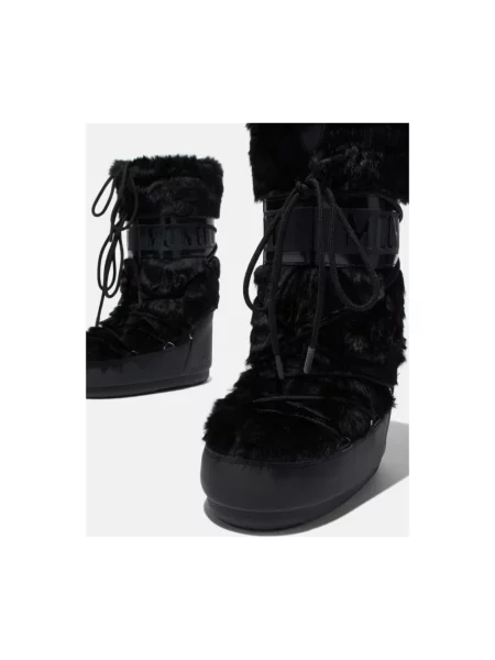 Śniegowce Moon Boot Icon Faux Fur black | WYSYŁKA W | 30 DNI NA ZWROT czarne