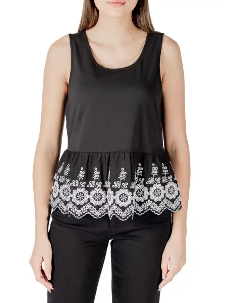 Tricou Ichi din dantelă negru