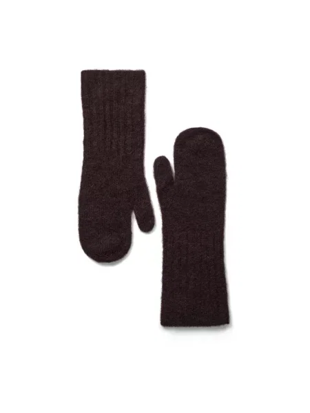 Dzianinowe rękawiczki Mos Mosh brązowe