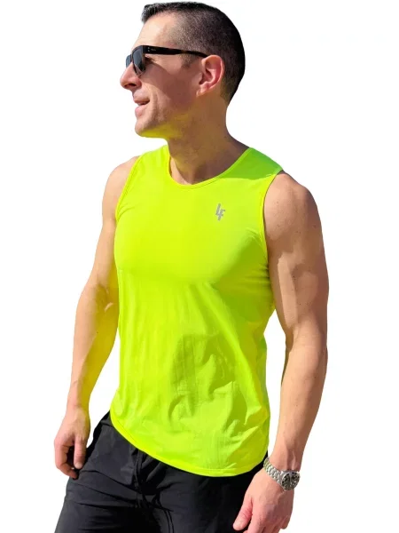 LUXFEEL Tehnička sportska majica Tanktop MAN-U neonsko žuta