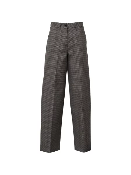 Pantaloni Nine In The Morning de lână în carouri