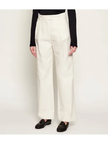 MAX&Co. Pantaloni MCOADORNO cu adaos de lână alb