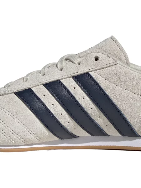 Tricou polo Adidas cu dungi alergare cu bretele alb