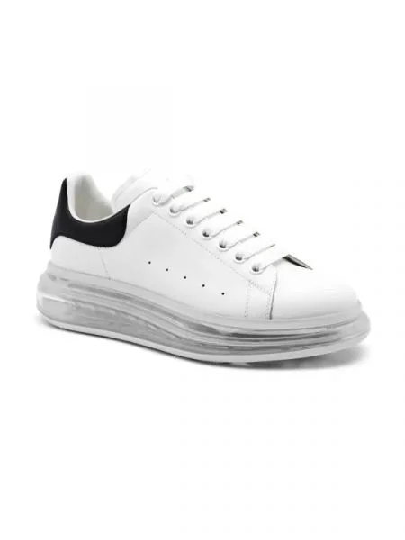 Alexander McQueen De piele teniși alb