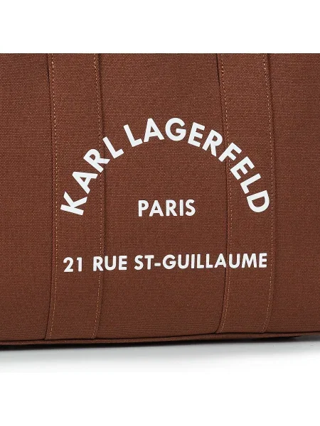 Shopper kabelka Karl Lagerfeld hnedá