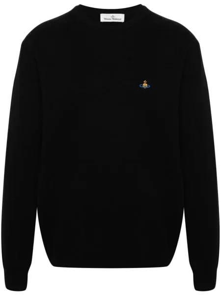 Pulover Vivienne Westwood cu broderie negru