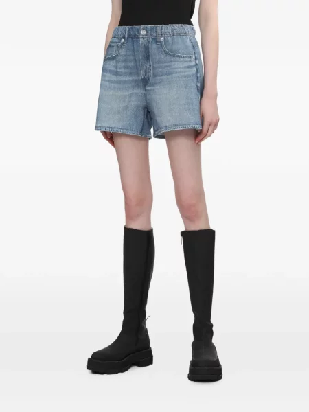 Pantaloni scurți Rag & Bone zdrențuiți albastru