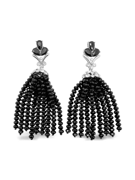 Cercei Jennifer Gibson Jewellery de cristal argintiu