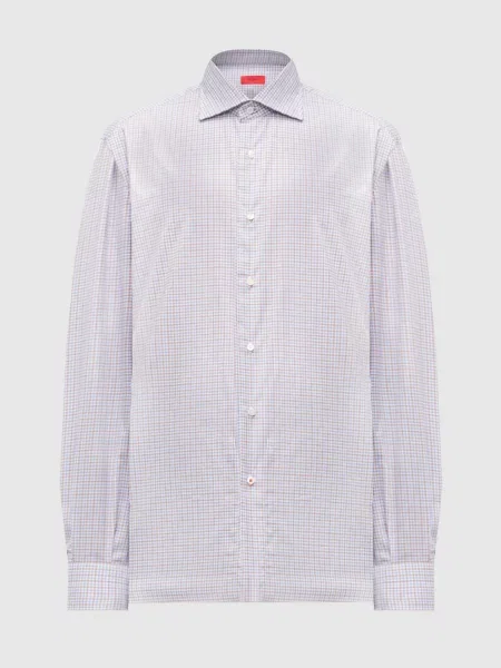 Клетчатая рубашка Isaia белая