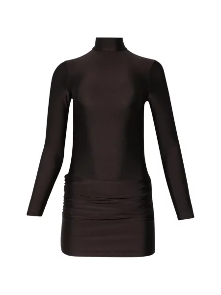 Rochie mini Burc Akyol din jerseu maro