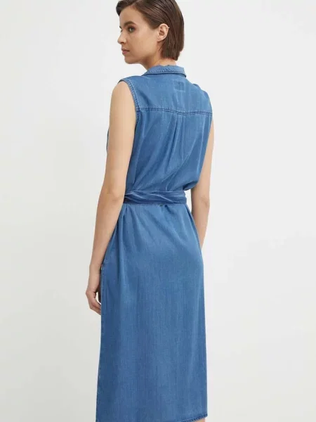 Obleka Pepe Jeans MAGGIE modra