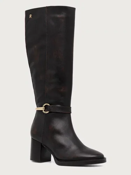Tommy Hilfiger De piele cizme cu maro