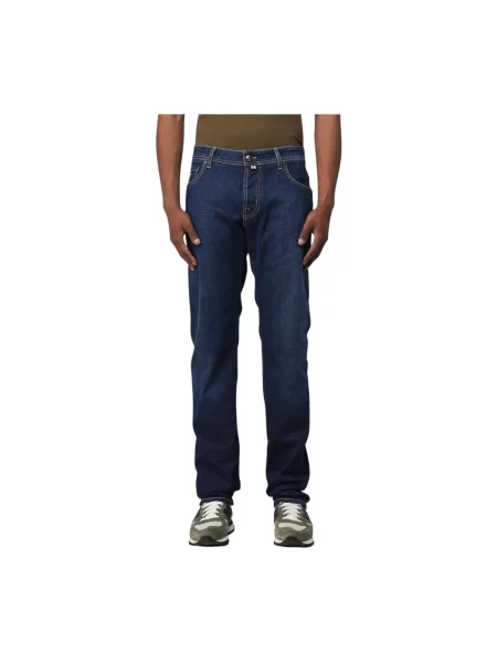 Jeansy straight leg Jacob Cohen niebieskie