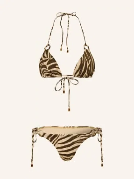 Zimmermann Trojúhelníkové Bikiny Wanderlust tmavě / světle hnědá