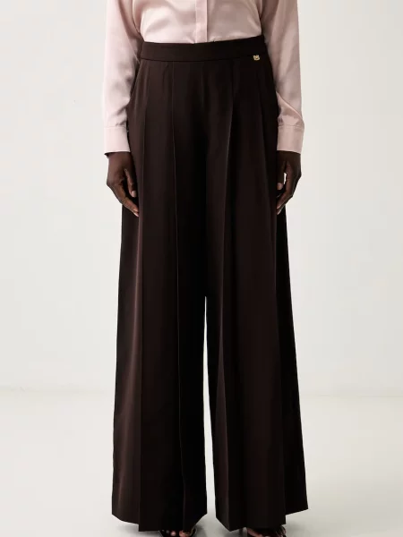 Marciano by Guess pantaloni wide leg pentru femei KAMILA maro