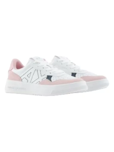Sneakersy Armani Exchange skórzane białe