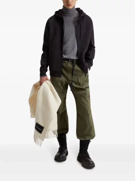 Hanorac cu glugă Woolrich cu imagine negru