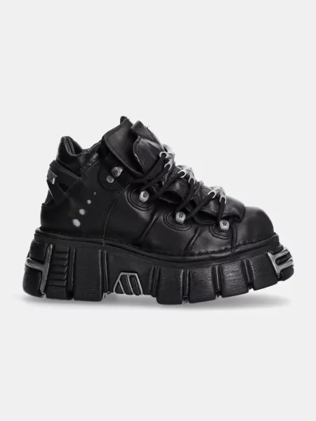 Pantofi New Rock din piele negru