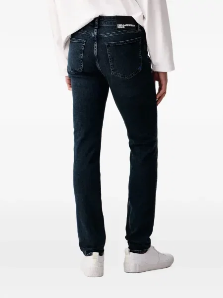 Blugi Karl Lagerfeld Jeans cu autograf albastru
