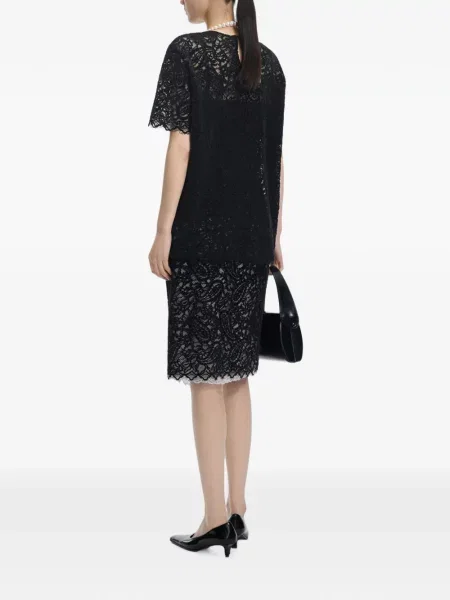 Scurt tricou Jnby din dantelă negru