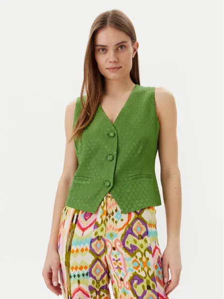 Lola Casademunt by Maite Vestă elegantă verde