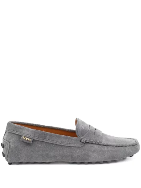 Semišové loafers Tod's šedé