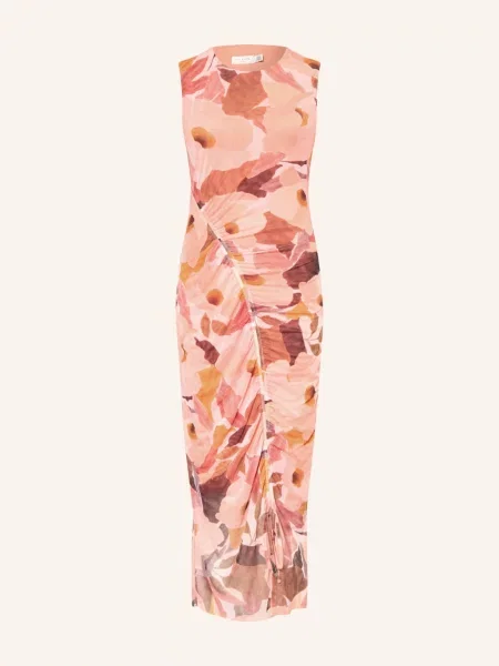 Ted Baker Síťované Šaty Elyra oranžová / tmavě červená