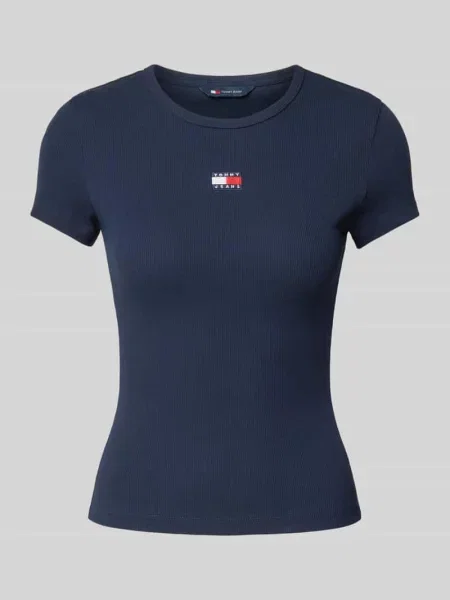 Koszulka Tommy Jeans ze stretchu niebieska