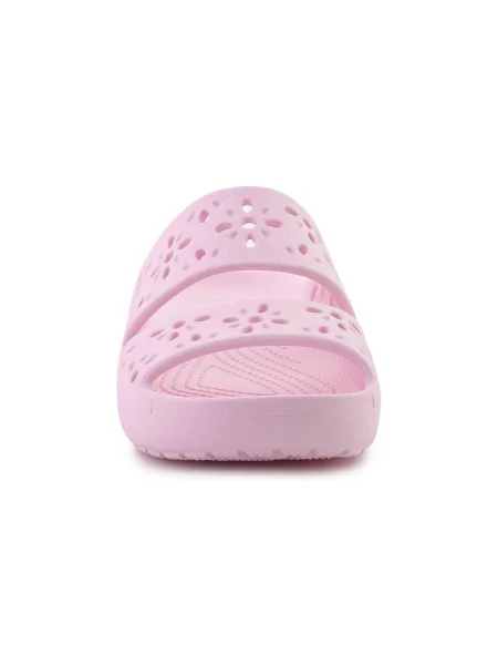 Pantofi Crocs cu model floral clasici roz