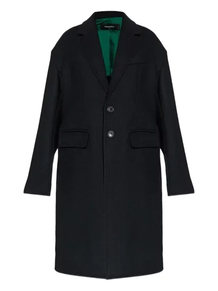 Palton Dsquared2 de lână negru