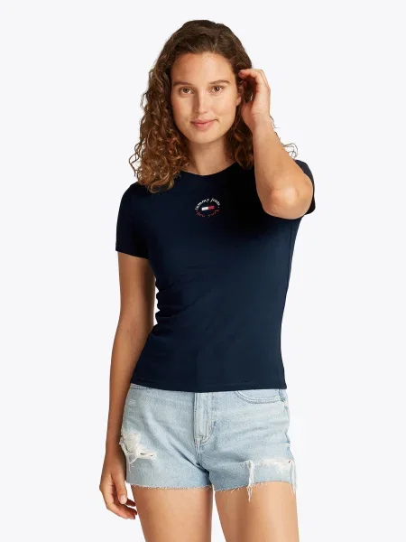 Tommy Jeans Tricou ESSENTIAL bleumarin / roșu alb