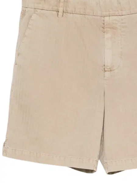 Pantaloni scurți James Perse cu model herringbone maro