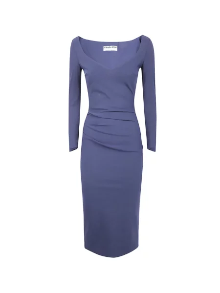 Drapírozott hosszú midi ruha Chiara Boni La Petite Robe lila