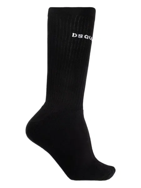 Șosete Dsquared2 tricotate cu autograf negru