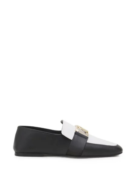 Pantofi loafer Lanvin cu autograf negru