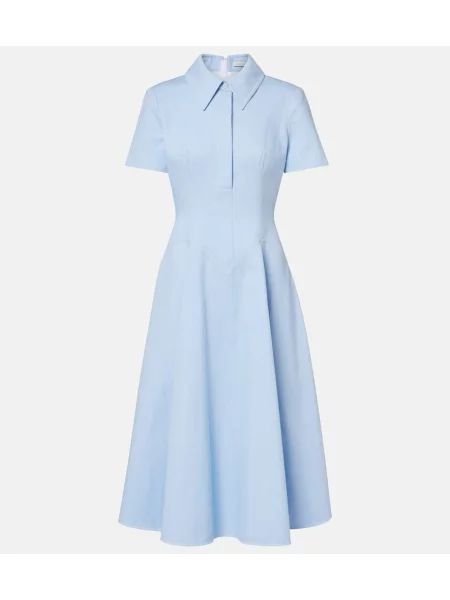 Rochie midi Emilia Wickstead din tweed albastru