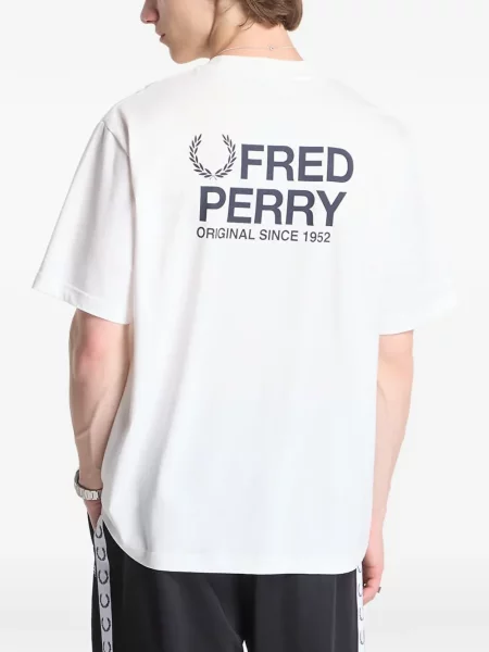 Póló Fred Perry nyomtatás fehér