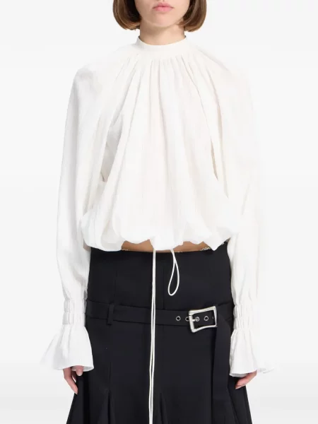 Bluză Ann Demeulemeester evazată alb