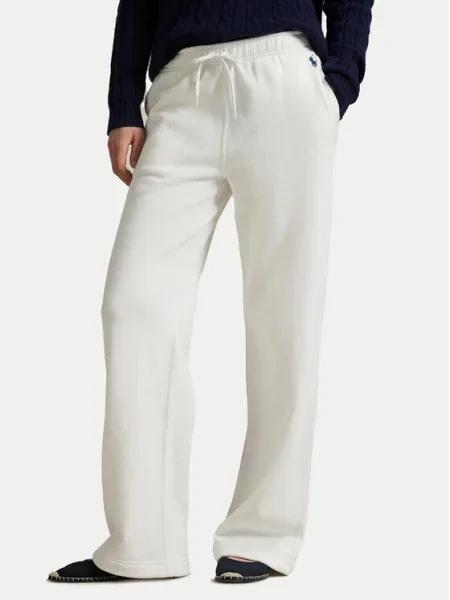 Polo Ralph Lauren Долнище анцуг Wide Leg бял