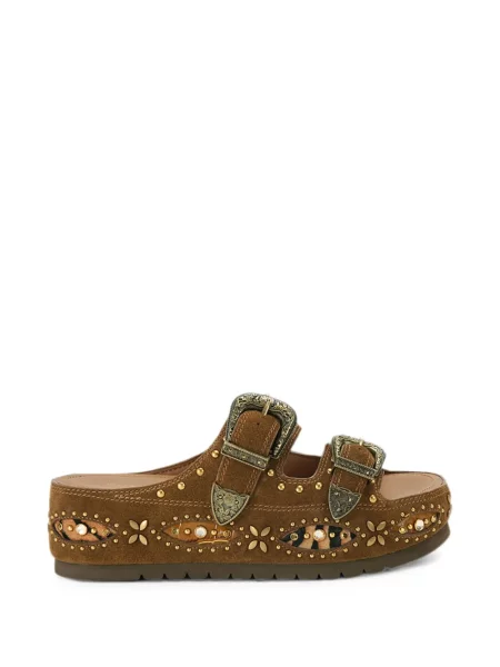 Sandale Kurt Geiger London cu platformă cu cataramă maro