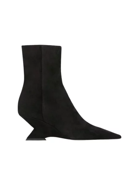Buty do kostki The Attico skórzane czarne