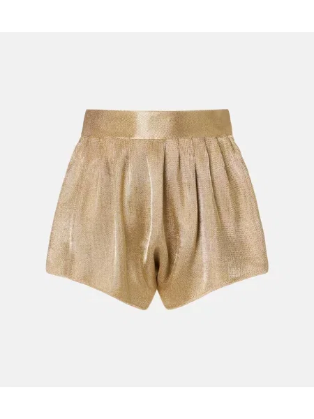 Kraťasy Alaïa s vysokým pasem se síťovinou zlaté