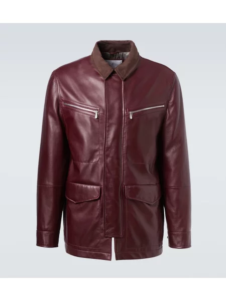 Bőrdzseki Brunello Cucinelli borvörös