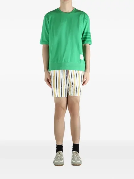 Tricou Thom Browne cu dungi verde