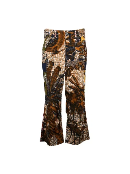 Сhinosy Dior z wysoką talią brązowe