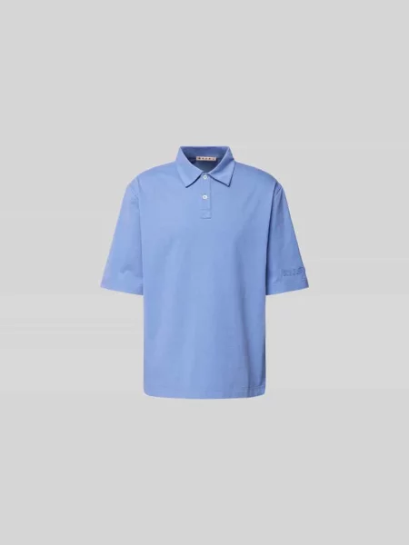Koszulka polo o kroju relaxed fit z bawełny Marni niebieska