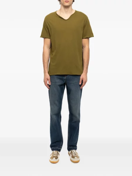 Tricou Zadig&voltaire cu guler henley verde